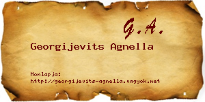 Georgijevits Agnella névjegykártya